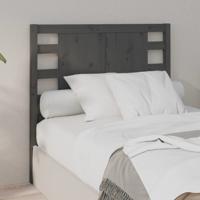 Hoofdbord 106x4x100 cm massief grenenhout grijs