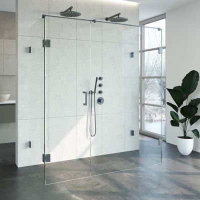 Douchecabine Compleet Just Creating Profielloos XL 80x180 cm Gunmetal Sanitop