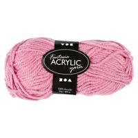 Creativ Company Acrylgaren, roze, 50gr, 80m