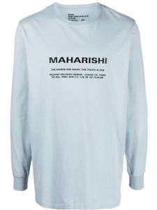 Maharishi t-shirt à logo imprimé - Bleu