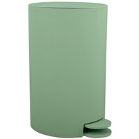MSV kleine pedaalemmer - kunststof - groen - 3L - 15 x 27 cm - Badkamer/toilet   -