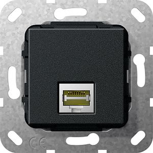 Computeraansluiting RJ45 Cat 6A Gender mat zwart GIRA 569510