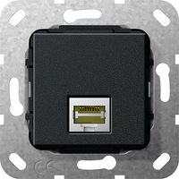 Computeraansluiting RJ45 Cat 6A Gender mat zwart GIRA 569510