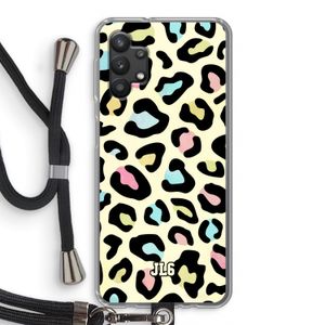 Leopard pattern: Samsung Galaxy A32 5G Transparant Hoesje met koord