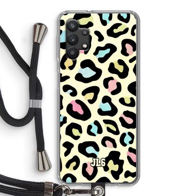 Leopard pattern: Samsung Galaxy A32 5G Transparant Hoesje met koord