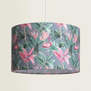 Hanglamp grote stoffen kap met E27 fitting 'Flamingo'