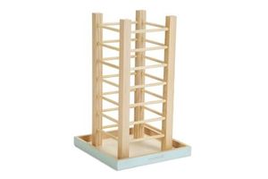 Beeztees hooicontainer denga - knaagdier - hout - 22x22x35cm