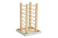 Beeztees hooicontainer denga - knaagdier - hout - 22x22x35cm