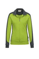 Hakro 277 Women's sweat jacket Contrast MIKRALINAR® - Kiwi/Anthracite - 6XL
