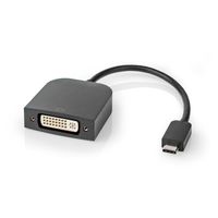 Nedis CCGB64552BK02 0,2 m USB Type-C DVI-D Zwart - thumbnail
