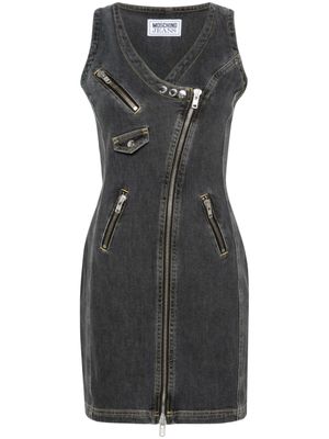 MOSCHINO JEANS robe courte à détails de zips - Gris