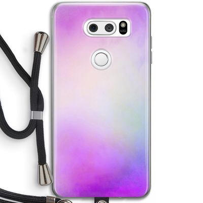 Clouds pastel: LG V30 Transparant Hoesje met koord