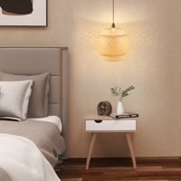 Bamboe Hanglamp Natuurlijke Handgeweven Hanglamp Rustieke Mand Geweven Hanglamp Natuurlijk