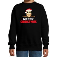 Leuke dieren Kersttrui christmas uil sweater Kerst zwart voor kinderen 14-15 jaar (170/176)  - - thumbnail
