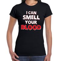 Halloween I can smell your blood verkleed t-shirt zwart dames - thumbnail