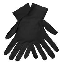 Voordelige verkleed handschoenen - 2x - Zwart - Kort - volwassenen - Party outfit