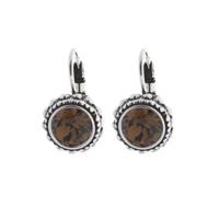 Biba Hang Oorbellen met Klaphaak en Swarovski Steentje Sm. Quartz