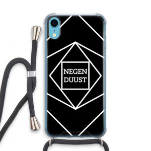 Negenduust geometrisch: iPhone XR Transparant Hoesje met koord