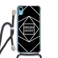 Negenduust geometrisch: iPhone XR Transparant Hoesje met koord
