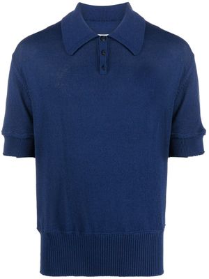 Maison Margiela polo à coutures signature - Bleu