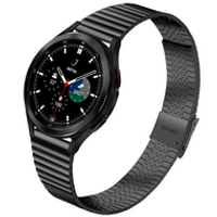 Stalen RVS bandje - Zwart - Samsung Galaxy Watch 4 Classic - 42mm & 46mm