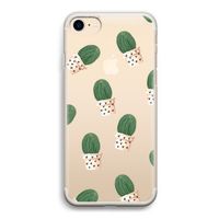Cactusprint roze: iPhone 7 Transparant Hoesje Cactusprint roze: iPhone 7 Transparant Hoesje
