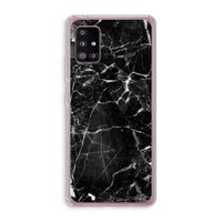 Zwart Marmer 2: Samsung Galaxy A51 5G Transparant Hoesje