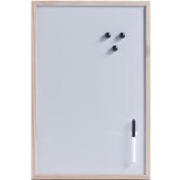 Whiteboard - magnetisch - houten rand - 40 x 60 cm - memobord