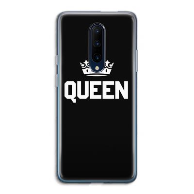 Queen zwart: OnePlus 7 Pro Transparant Hoesje
