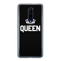 Queen zwart: OnePlus 7 Pro Transparant Hoesje