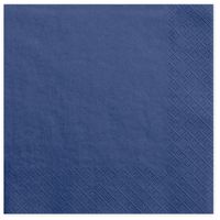 60x Papieren tafel servetten navy blauw 33 x 33 cm