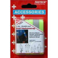 FASTECH® 788-777KC Klittenband Met reflector, Om op te naaien Haak- en lusdeel (l x b) 400 mm x 30 mm Neon-geel 2 stuk(s)