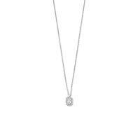 Ketting Halo zilver-zirconia 41 + 4 cm