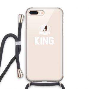 King zwart: iPhone 8 Plus Transparant Hoesje met koord