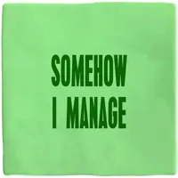Plenty Gifts tegeltje keramiek somehow i manage 10x10cm groen