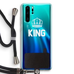 King zwart: Huawei P30 Pro Transparant Hoesje met koord