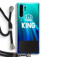 King zwart: Huawei P30 Pro Transparant Hoesje met koord