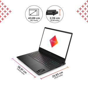 HP OMEN 16-xd0360nd 7840HS Notebook 40,9 cm (16.1") Full HD AMD Ryzen™ 7 16 GB DDR5-SDRAM 1 TB SSD NVIDIA GeForce RTX 4060 Wi-Fi 6E (802.11ax) Windows 11 Home Zwart