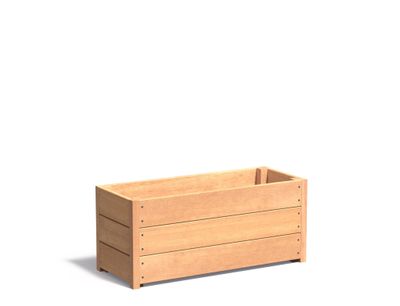 Hardhouten plantenbak CARREZ 100x40x44cm.