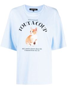 tout a coup t-shirt en coton à logo imprimé - Bleu