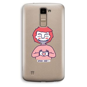 Hartje: LG K10 (2016) Transparant Hoesje
