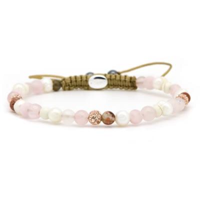 Karma Armband Spiral Cheesecake Rosé Crystal