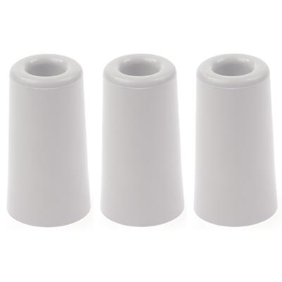 Deurbuffer / deurstopper - 3x - wit - rubber - 75 x 40 mm - deurstop