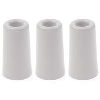 Deurbuffer / deurstopper - 3x - wit - rubber - 75 x 40 mm - deurstop