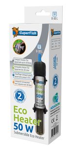 Superfish Eco Heater 50w Compacte Aquariumverwarmer 0-30L - 17cm met Precieze Thermostaat