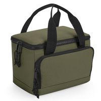 Kleine koeltas/lunch tas model Compact - 24 x 17 x 17 cm - 2 vakken - military groen - thumbnail