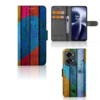 OnePlus Nord 2T | Book Style Case | Wood Heart - Cadeau voor je Vriend
