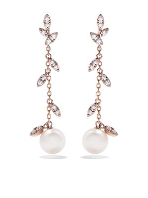 TASAKI boucles d'oreilles Kugel en or rose 18ct ornées de diamants