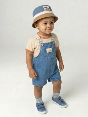 Babyset T-shirt salopet stone Babyset T-shirt salopet stone