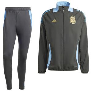 adidas Argentinië Presentatie Trainingspak 2024-2026 Donkergrijs Lichtblauw Goud